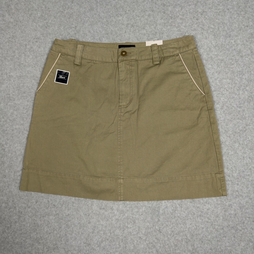 NWT SONOMA Womens Skort Khaki Utility Pocket Green Size 10 Summer Casual
